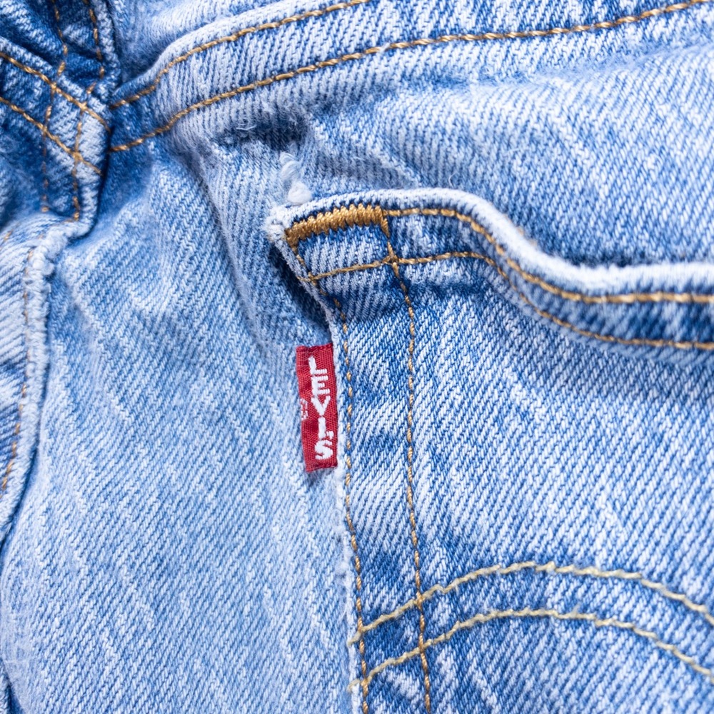 BIG E Levis Premium 501 S Skinny Jeans Light Wash Blue Denim Button Fly 29x28
